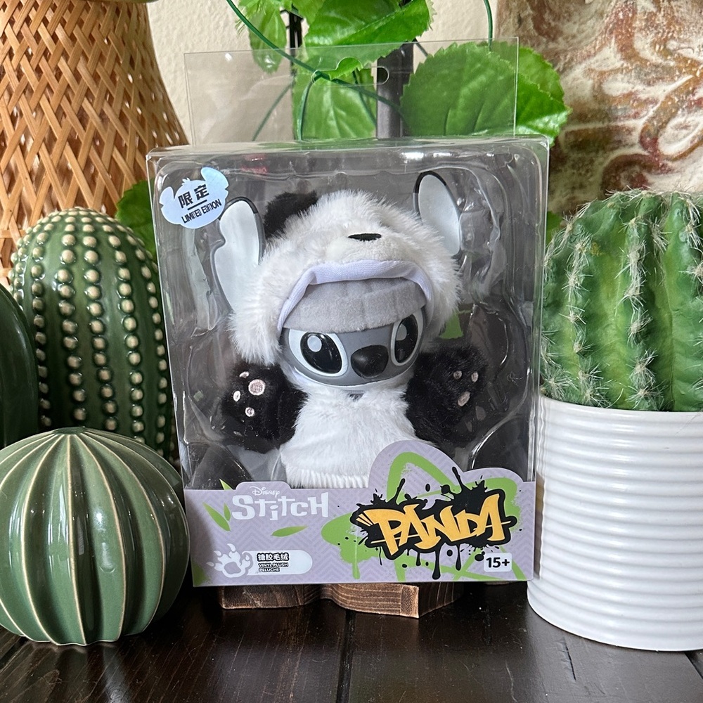 Disney MINISO Stitch GenZ Street Series Panda Limited Plush Pendant